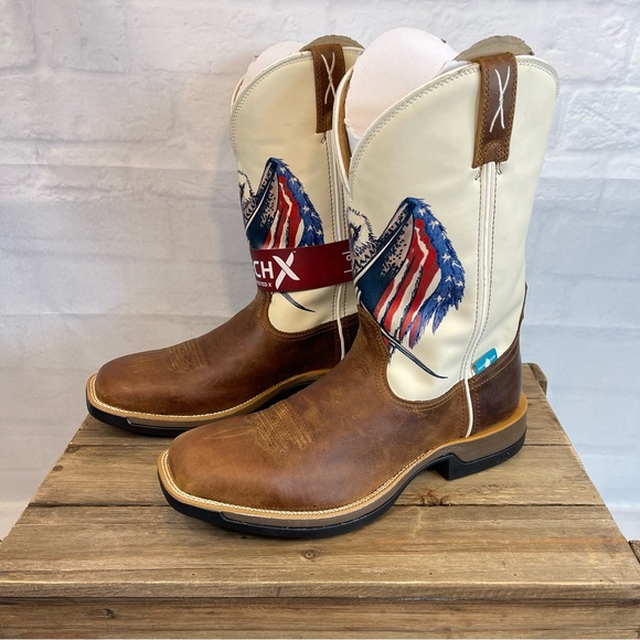 Twisted X Tech X Western Boots Mens 12" Pull On Roasted Pecan MXWW002 Waterproof - Picture 4 of 16